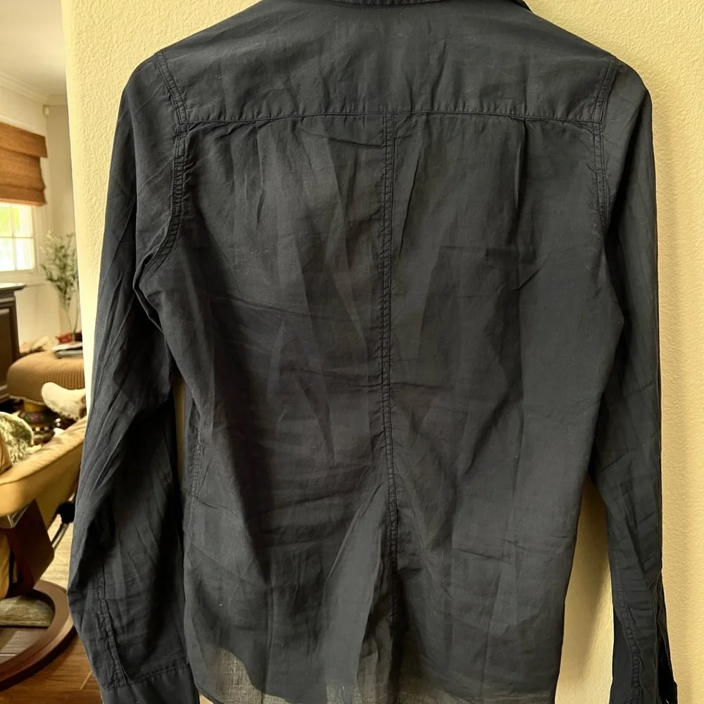 Navy Blue Button-Up Shirt by Frank & Eileen - Picture 4 of 4